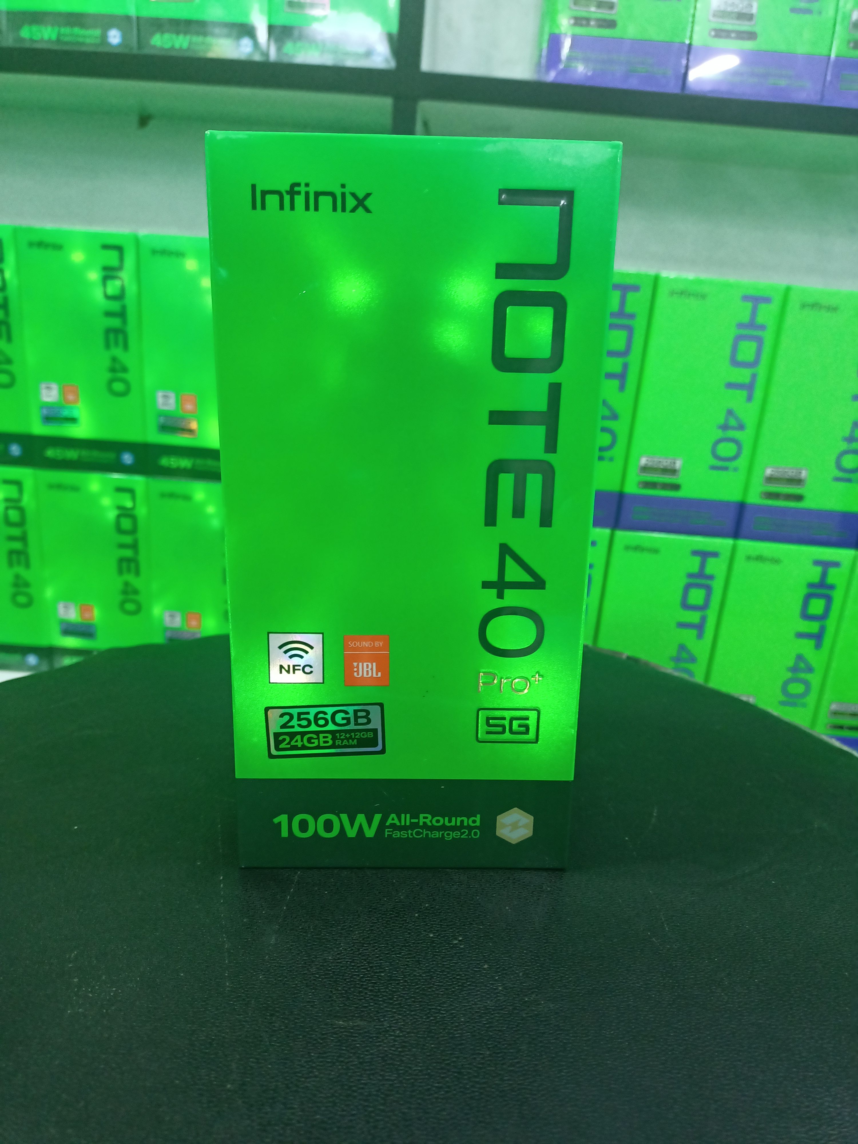 INFINIX NOTE 40 PRO PLUS 5G, bigger battery capacity standard for UpTo 3 days standby, has a bigger processor hence faster performance ,108mp rear clean camera