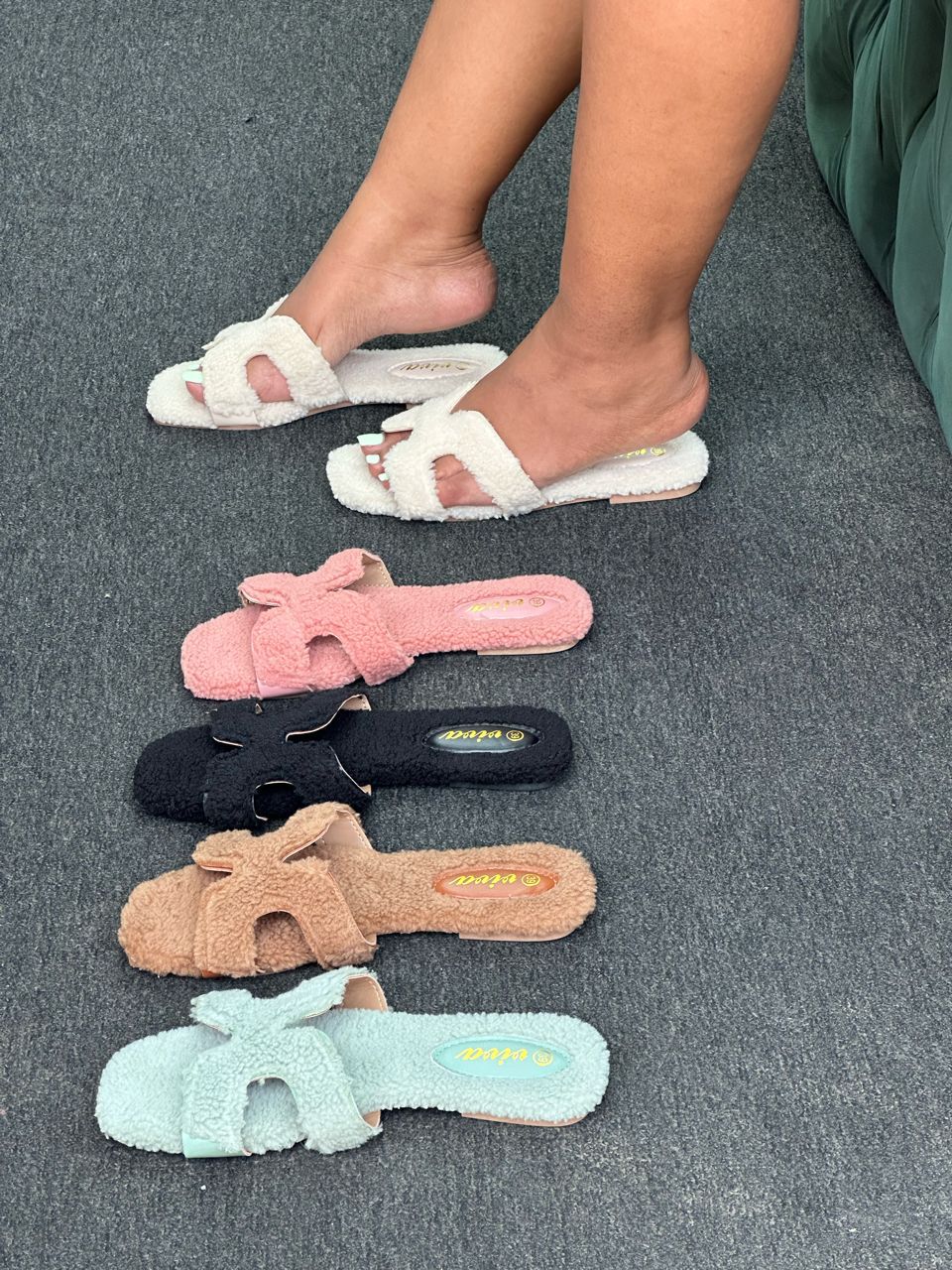 High Quality Hermes Fluffy Sandals girls shoes