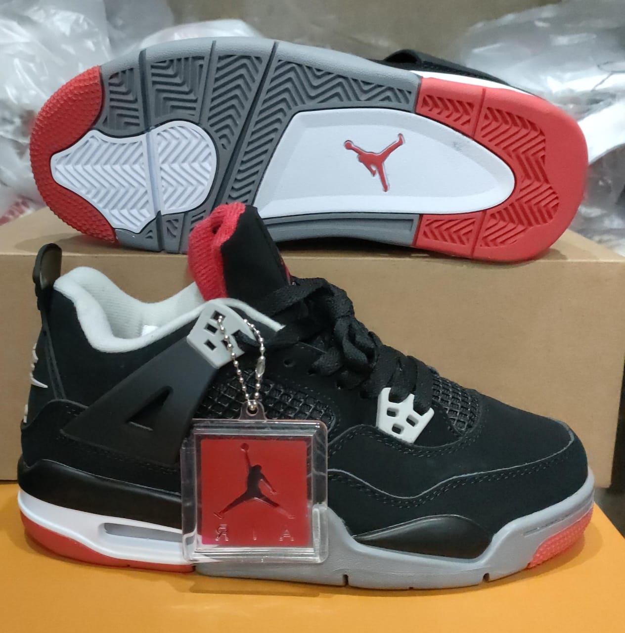 New Fashion Original Air Jordan 4 Black Cat Men's Shoes Unisex Sneakers