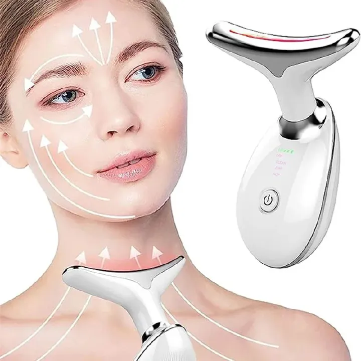 Neck Face Firming Wrinkle Removal Tool Beauty Device LED Photon Therapy Chin Reducer Vibration Facial Massager Skin Tightening