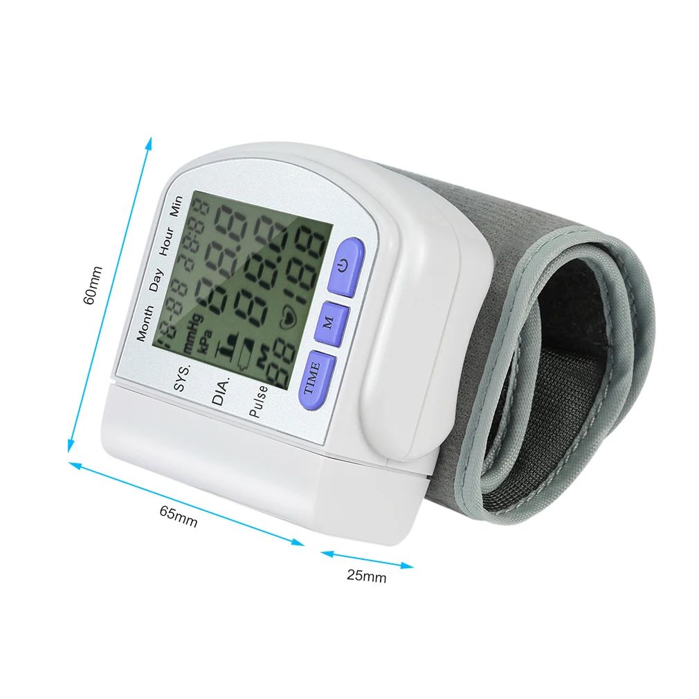 ZOSS Automatic Sphygmomanometer Wrist Monitor LCD Digital Wrist Blood Pressure Monitor Heart Pulse Measure High Real-time