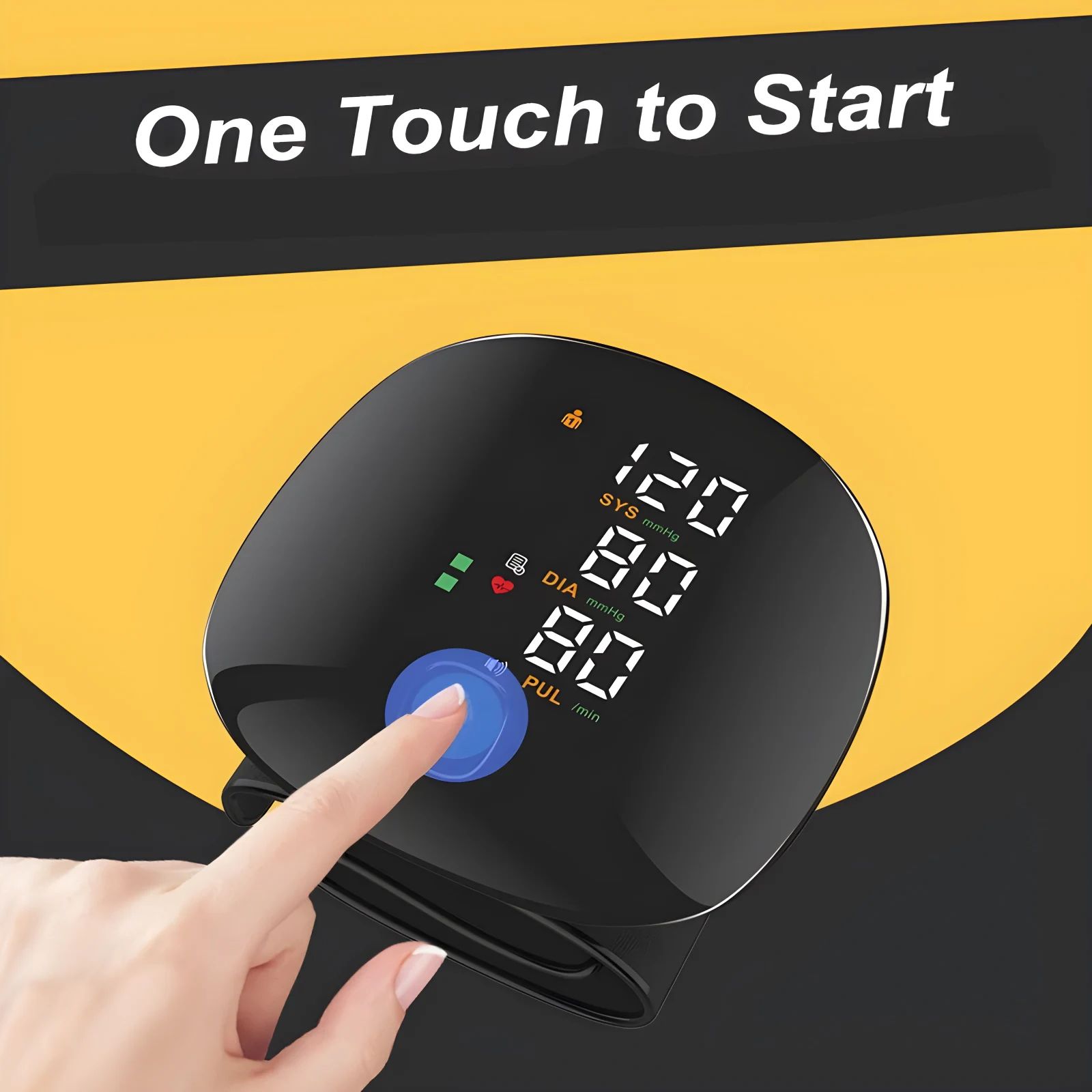 Sphygmomanometer Wrist Type Health Test BP Household instrument Blood Pressure Digital Monitor Heart Rate Health Measurement