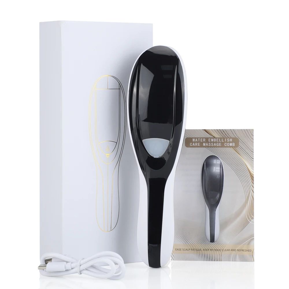 Electric Head Massager Red and Blue Light Scalp Massager for Hair Growth Oil Applicator Relaxation Treatment Hair Massage Comb