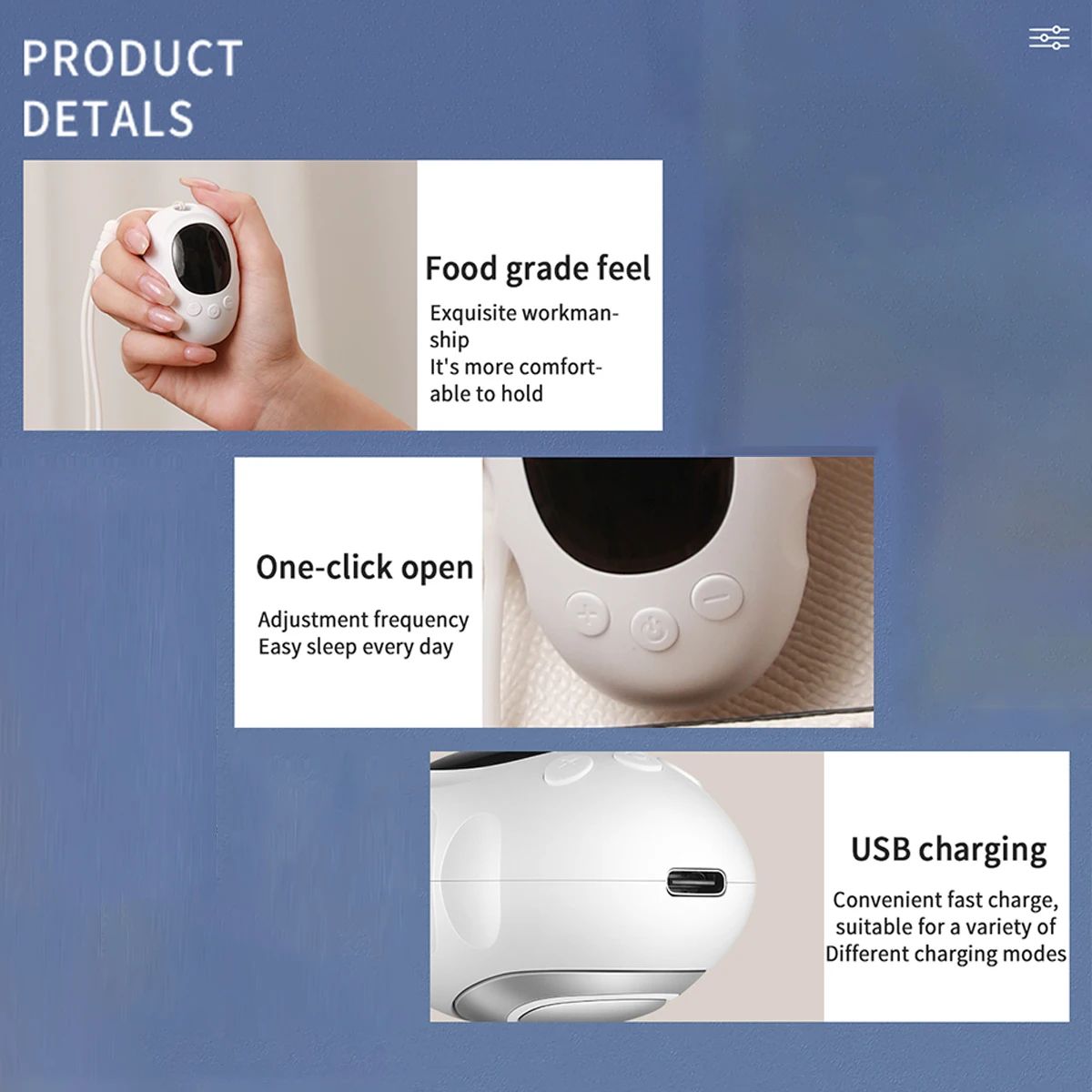 New Handle Sleep Aids Device EMS Microcurrents Electric Shock Waves Rapid Falling Asleep Massage Relaxation Treatment Instrument