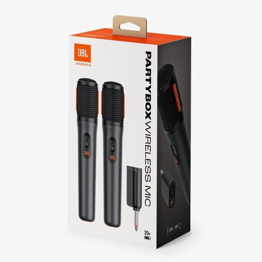 JBL Wireless Microphone JBL PartyBox Wireless MIC UHF Microphone System 2-Pack Twin Pack Set - Black