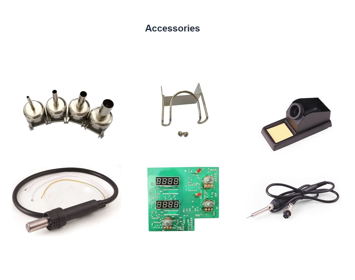 Soldering & Rework Station 270W Hot Air Gun 60W Soldering Iron GORDAK 952A  for Phones & Electronics Repair