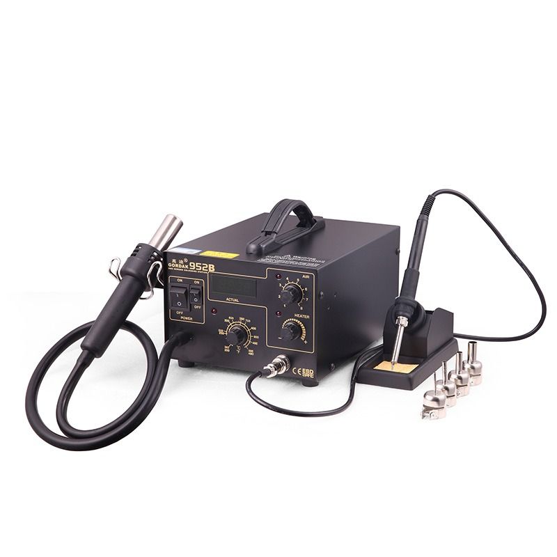 Gordak 952B Soldering Station with 220V Hairdryer SMD Thermostatic Soldering Station Hot Air Gun BGA Rework Station for Phones & Electronics Repair