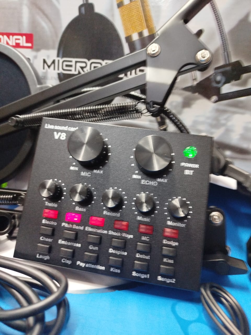 BM-800 Condenser Microphone Bundle,Metal Shock Mount And Double-Layer Pop Filter For Radio Braodcasting Singing