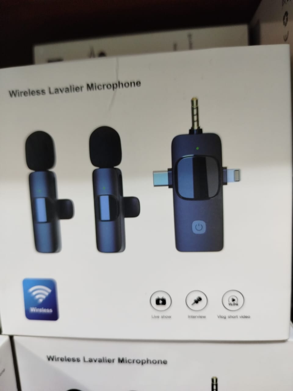 Wireless Lavalier Microphone Noise Cancelling Live Streaming Recording Mobile Phone Microphone
