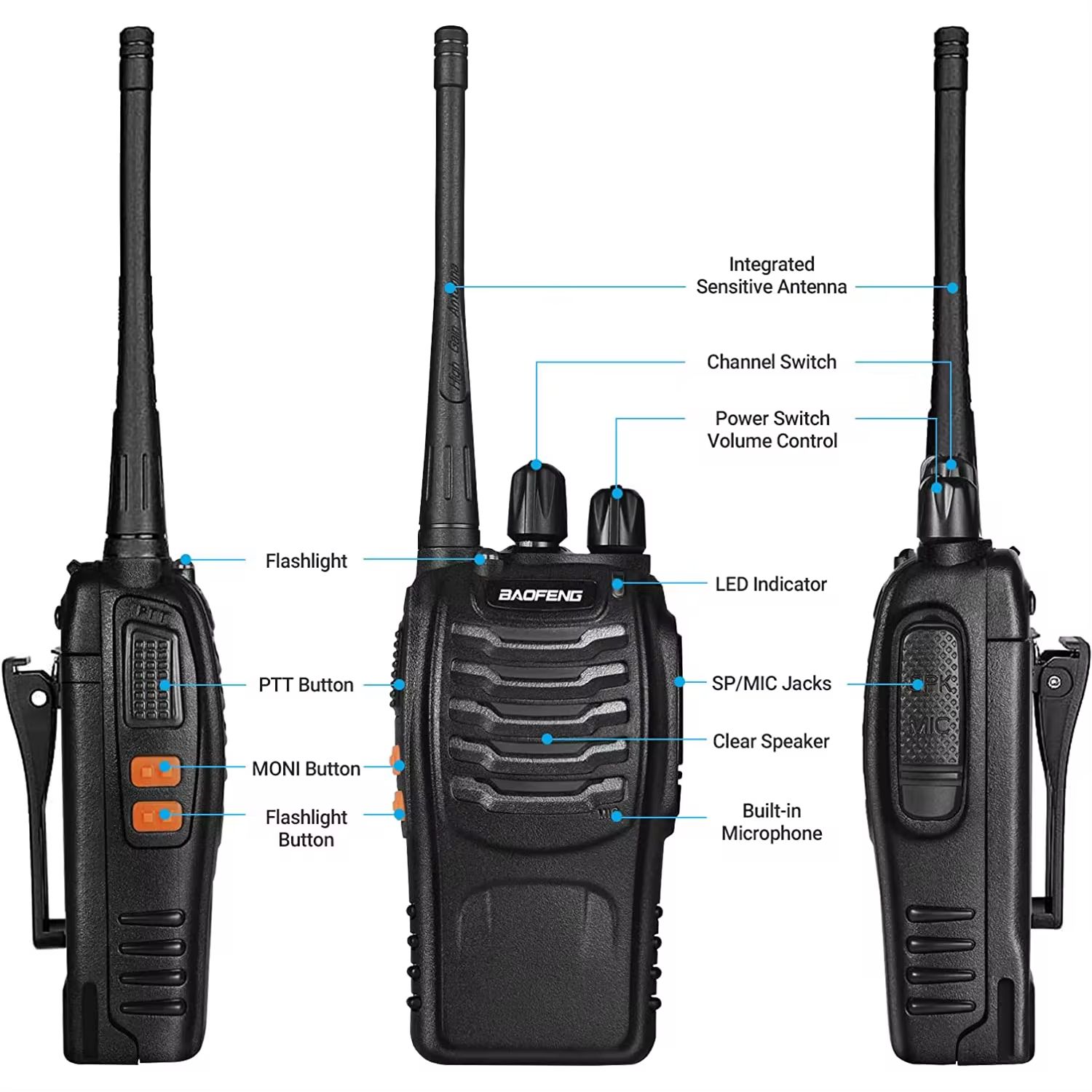 baofeng 888s talkie walkie bf-888s 5w UHF