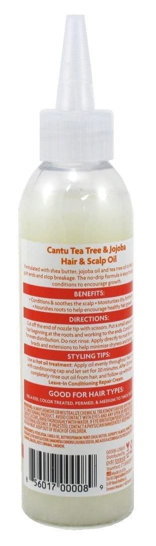 Cantu Shea Butter Tea Tree & Jojoba Hair & Scalp Oil 6 Ounce (180ml)