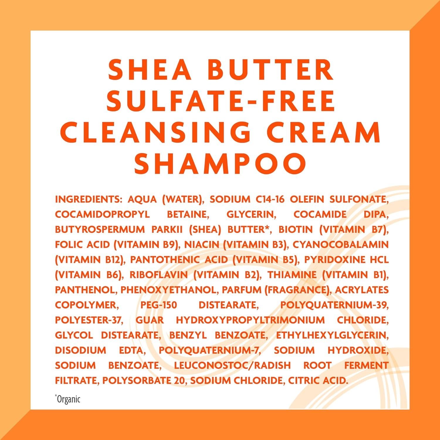 Cantu shea butter sulfate-free cleansing cream shampoo for natural curls ,coils and waves