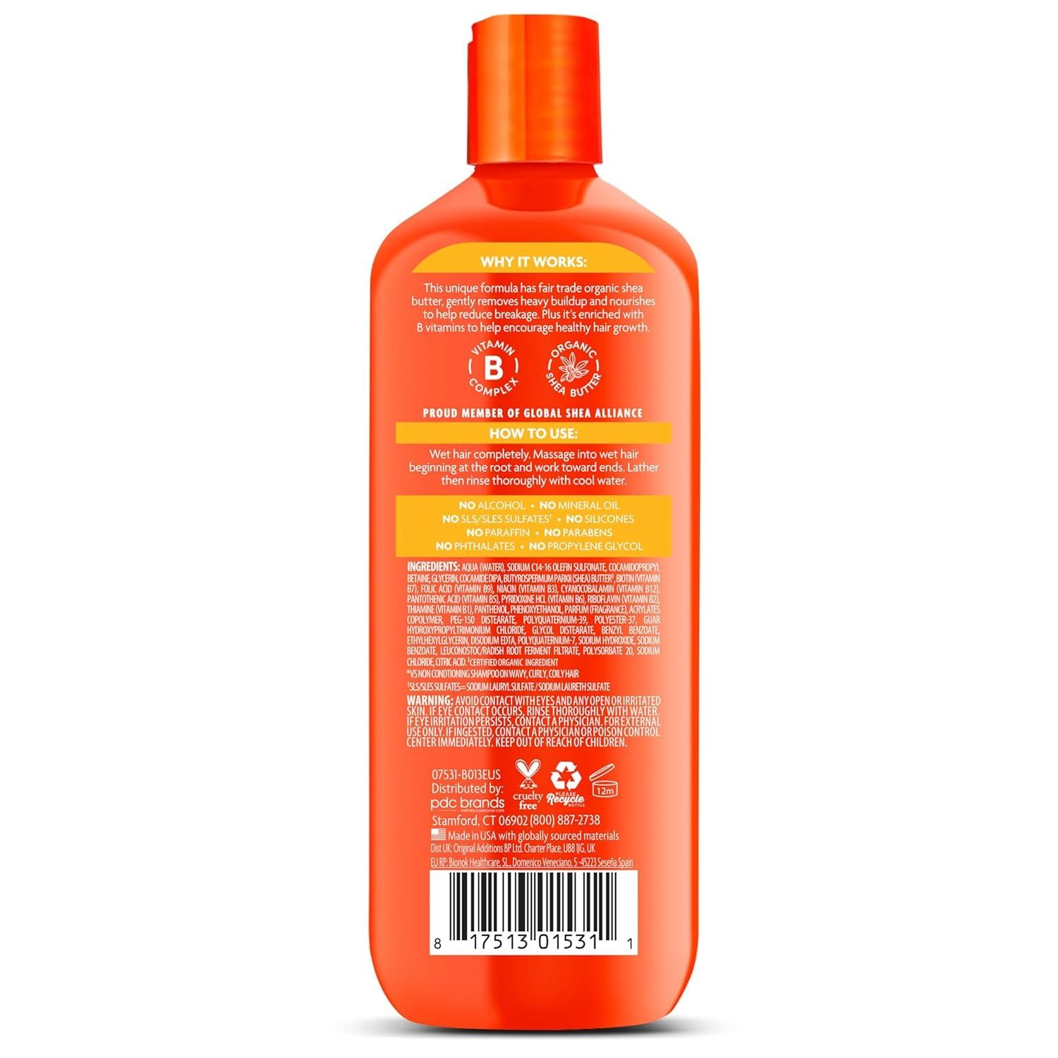 Cantu shea butter sulfate-free cleansing cream shampoo for natural curls ,coils and waves