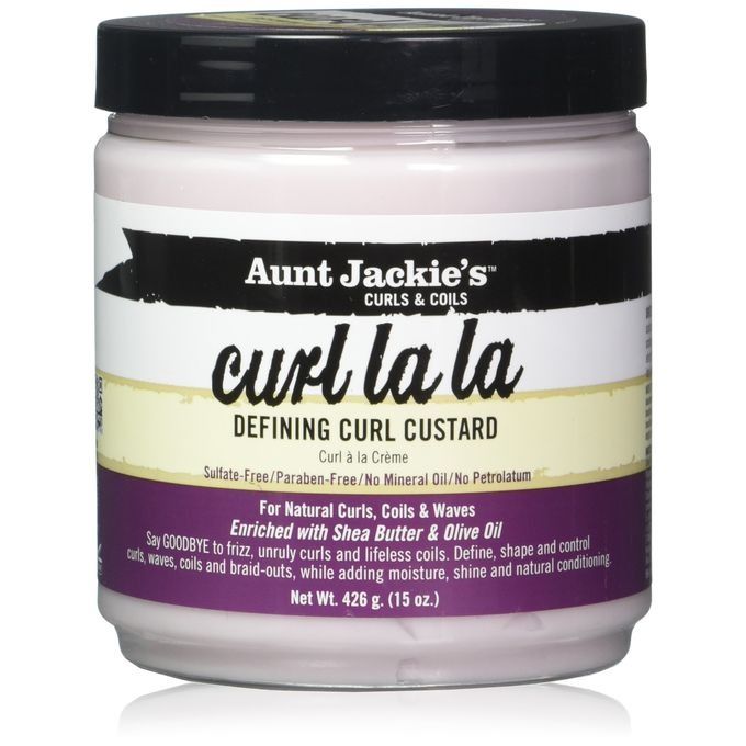 Aunt Jackie'S Curl Defining Custard Curl Lala for natural curls ,coils and waves enriched with Shea butte and olive oil