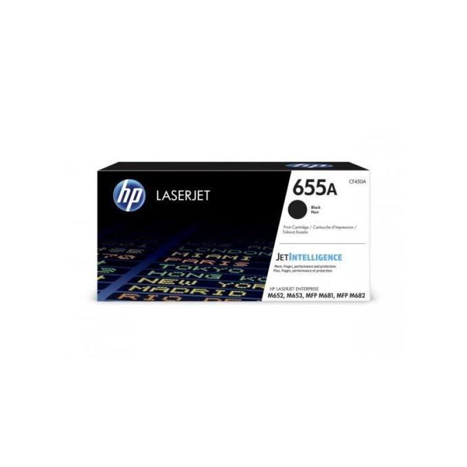 HP 655A Black LaserJet Toner Cartridge (CF450A)