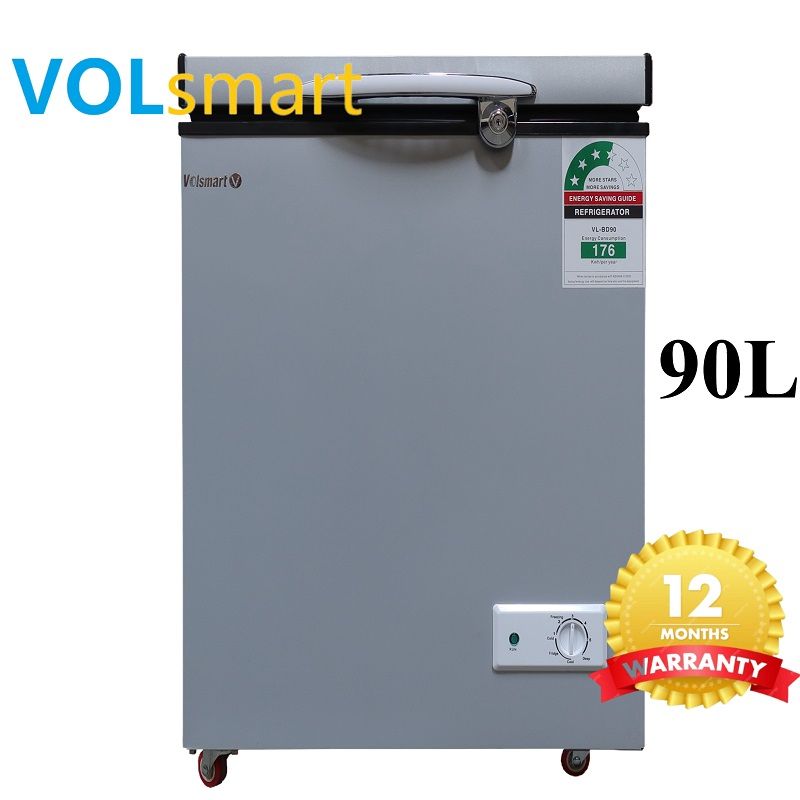 【Xmas Mega Sale】Freezer  VOLSMART 90L Chest Freezer BD-90 Fridge AC Refrigerator  Chest Freezers  Upright Freezers  freezer fridge fridges and freeze VOLSMART Freezerrs Silver,90L