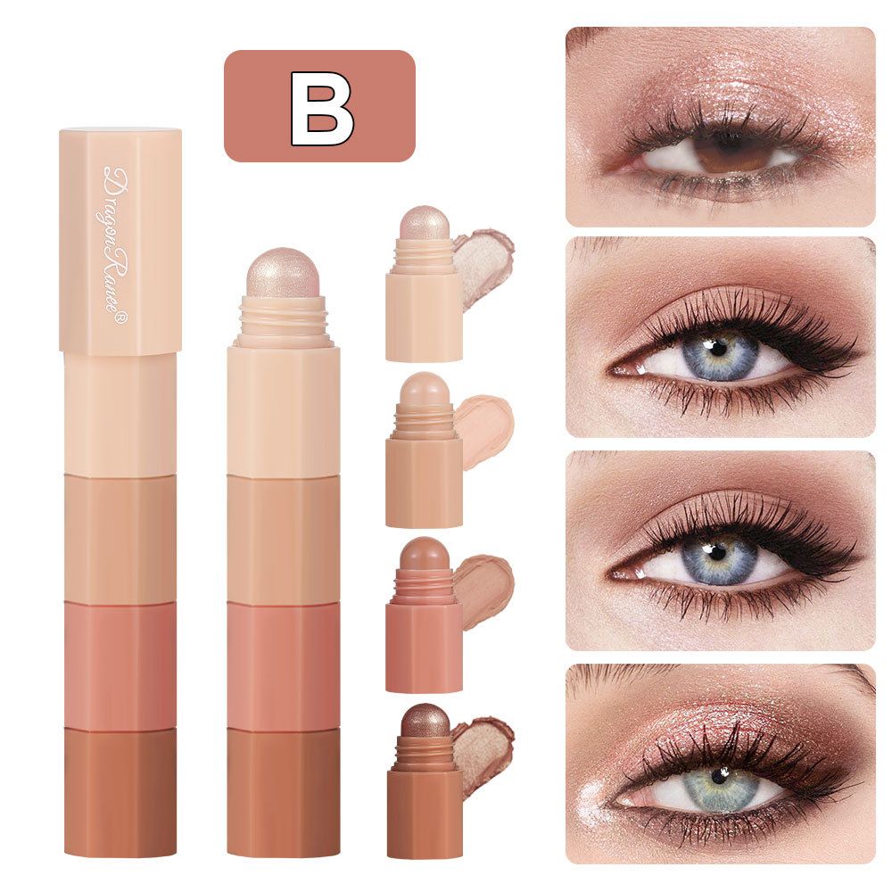 Dragon Ranee 4 color/set Lazy Eyeshadow Pencil Waterproof Non-Smudge Highlighter Silkworm Pencil Pearlescent view 7