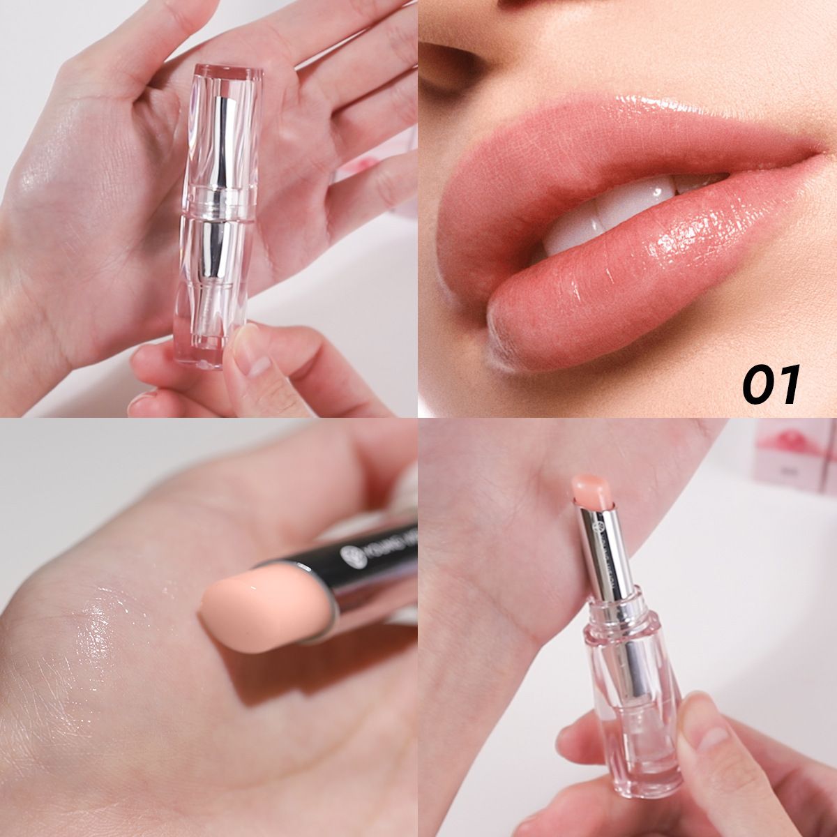 YOUNG VISION 6-color Moisturizing Lipstick - Transparent with Colorful Lip Liner - Temperature-Change Lip Balm view 7