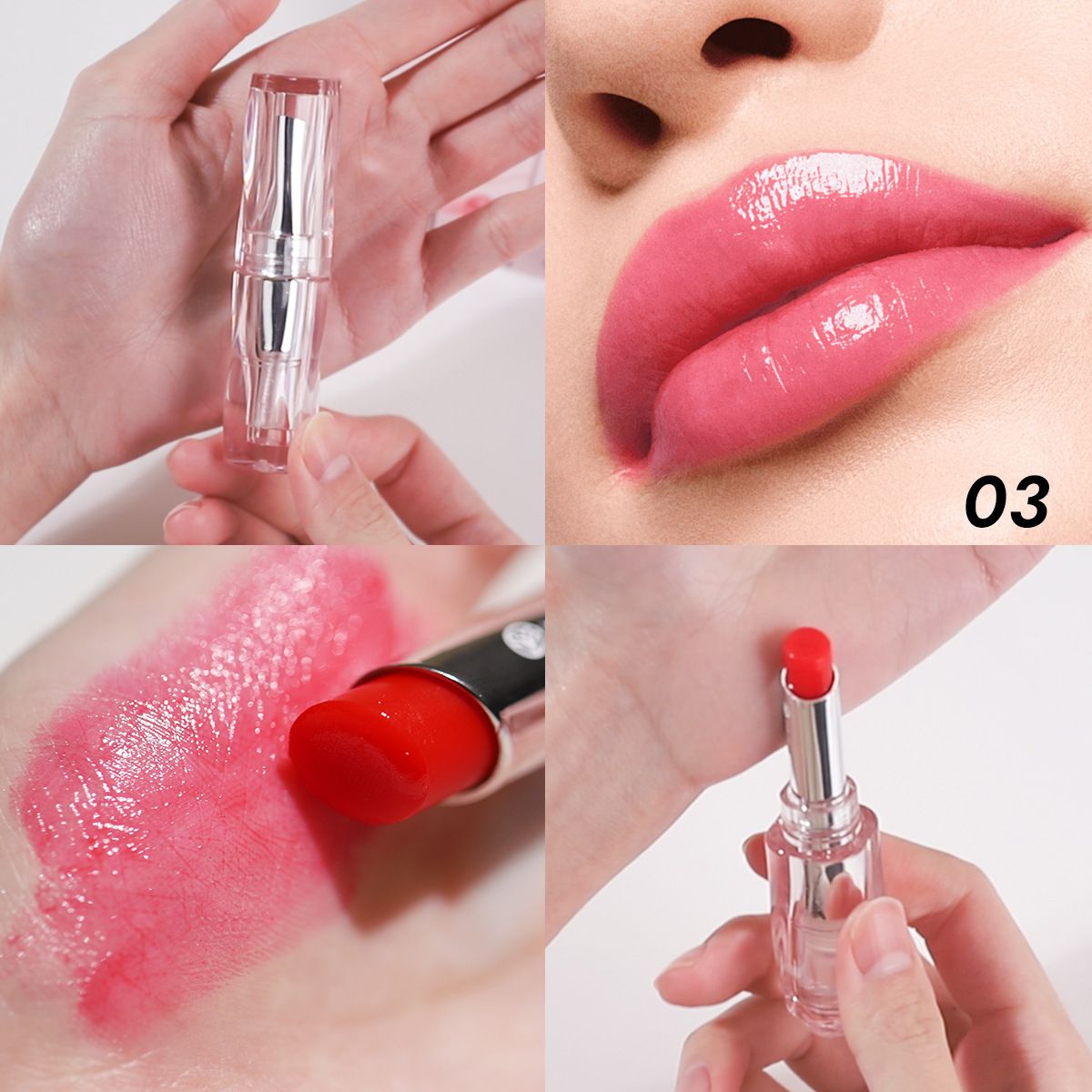 YOUNG VISION 6-color Moisturizing Lipstick - Transparent with Colorful Lip Liner - Temperature-Change Lip Balm view 9