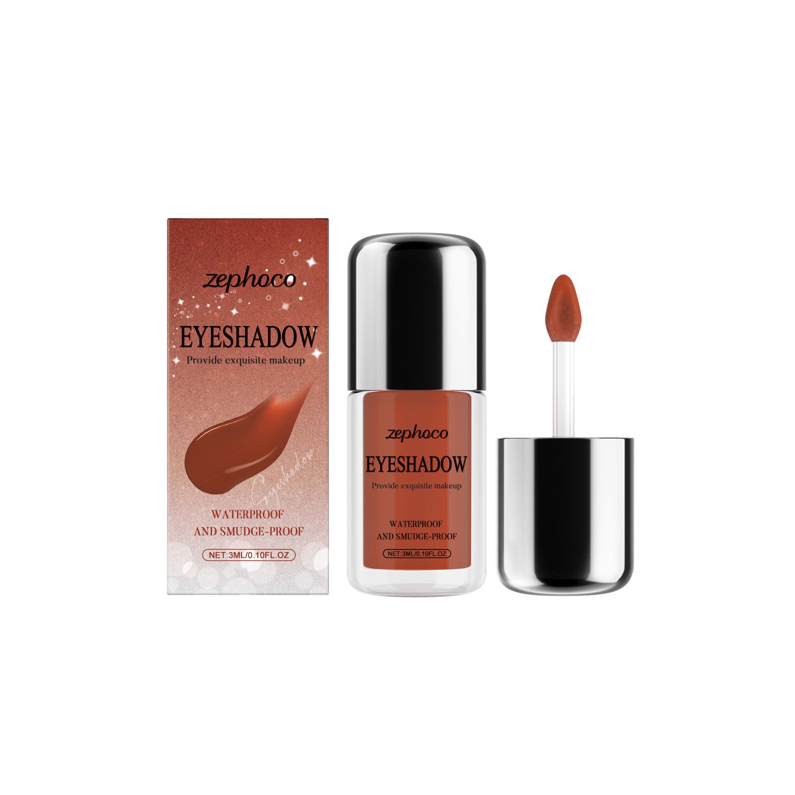 zephoco Shimmer Deep Pink Liquid Eye Shadow, Natural Color, Waterproof, Glossy, Easy to Apply, Daily Use view 7