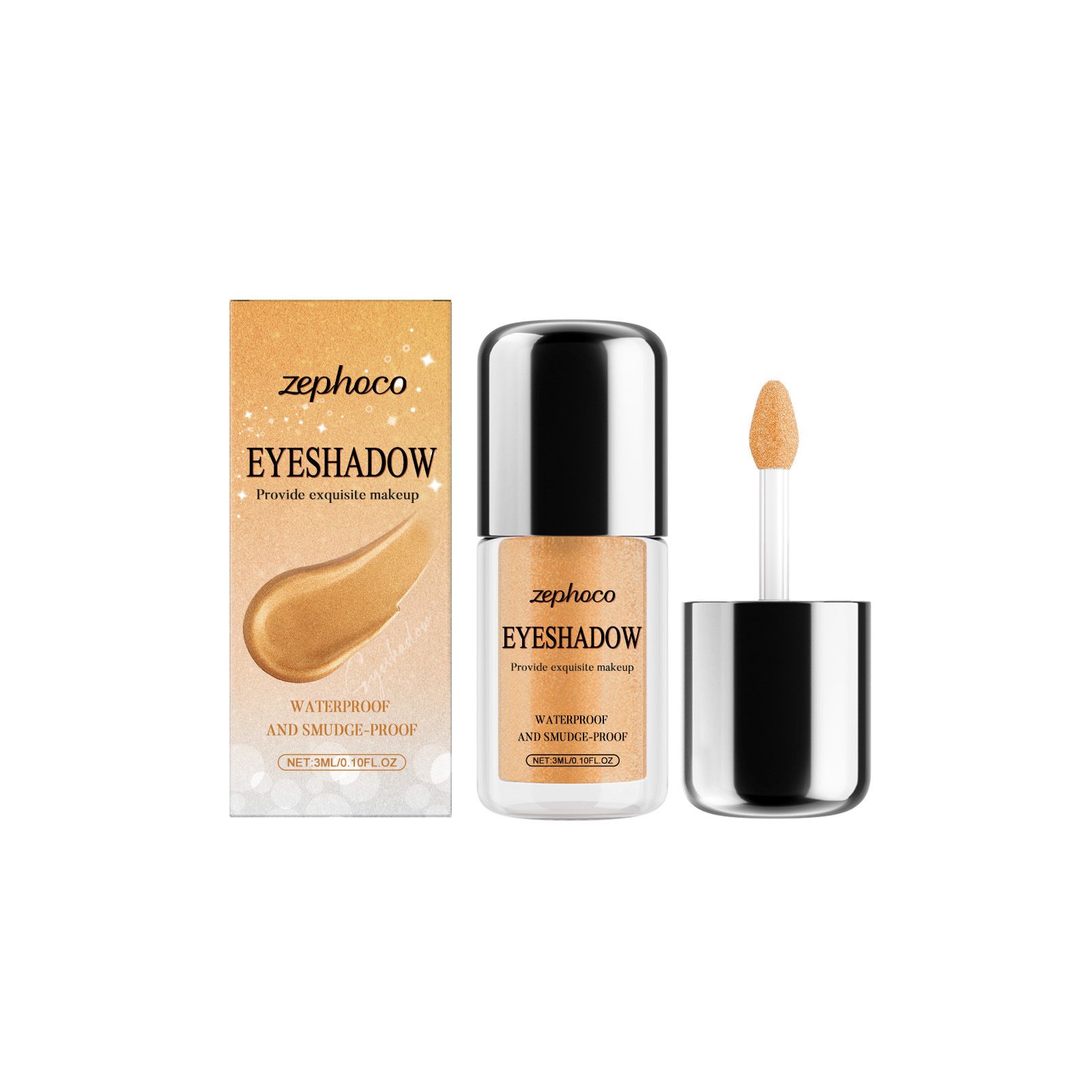 zephoco Shimmer Deep Pink Liquid Eye Shadow, Natural Color, Waterproof, Glossy, Easy to Apply, Daily Use view 8