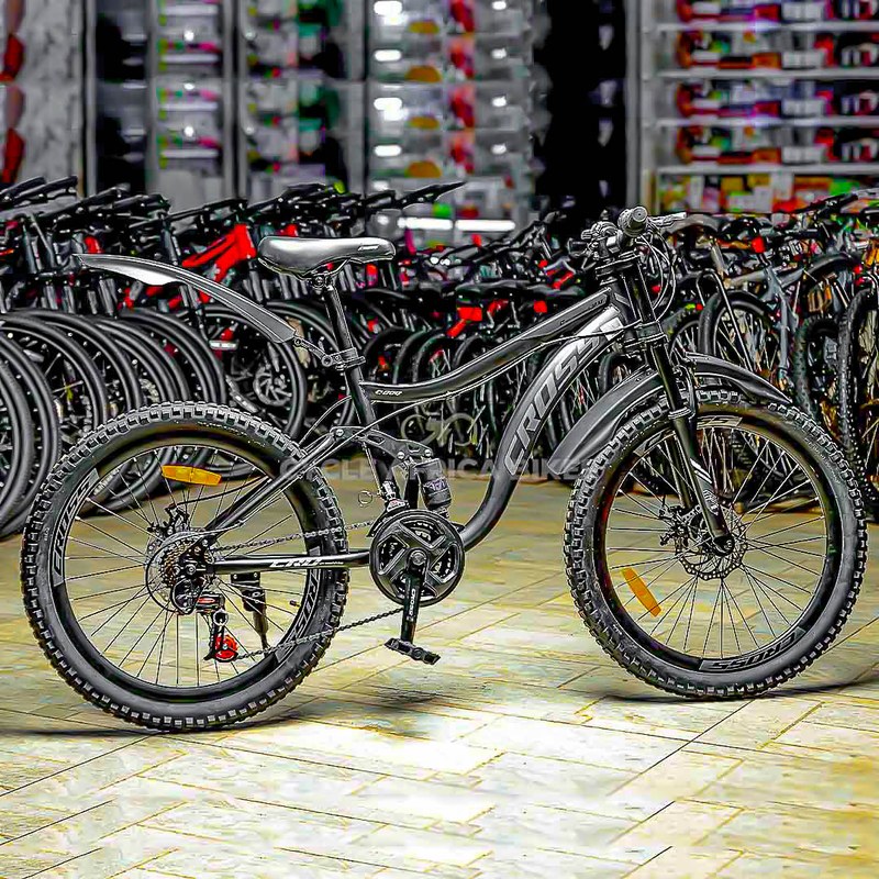 Cross MTB Teens Bicycle 24-Inch with Dual Suspension