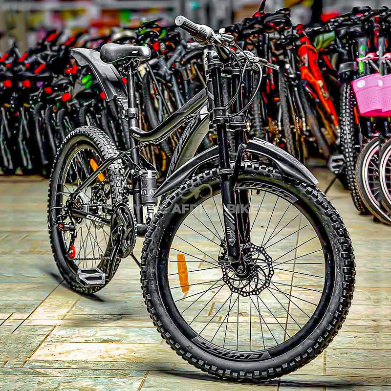 Cross MTB Teens Bicycle 24-Inch with Dual Suspension