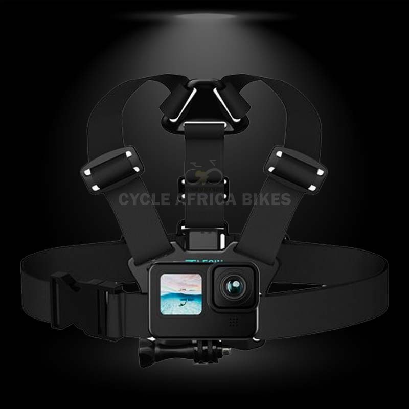Bicycle 4K Sport Camera Mount with Chest Stabilization