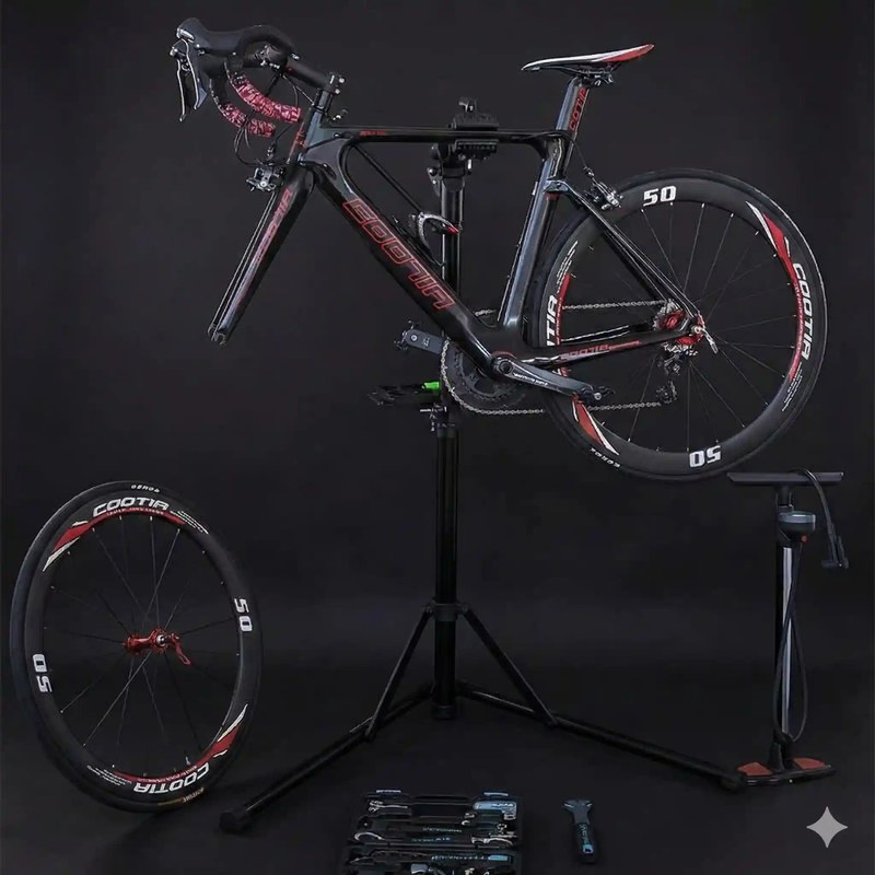 Repair Bike Station Bicycle Stand with Adjustable Height