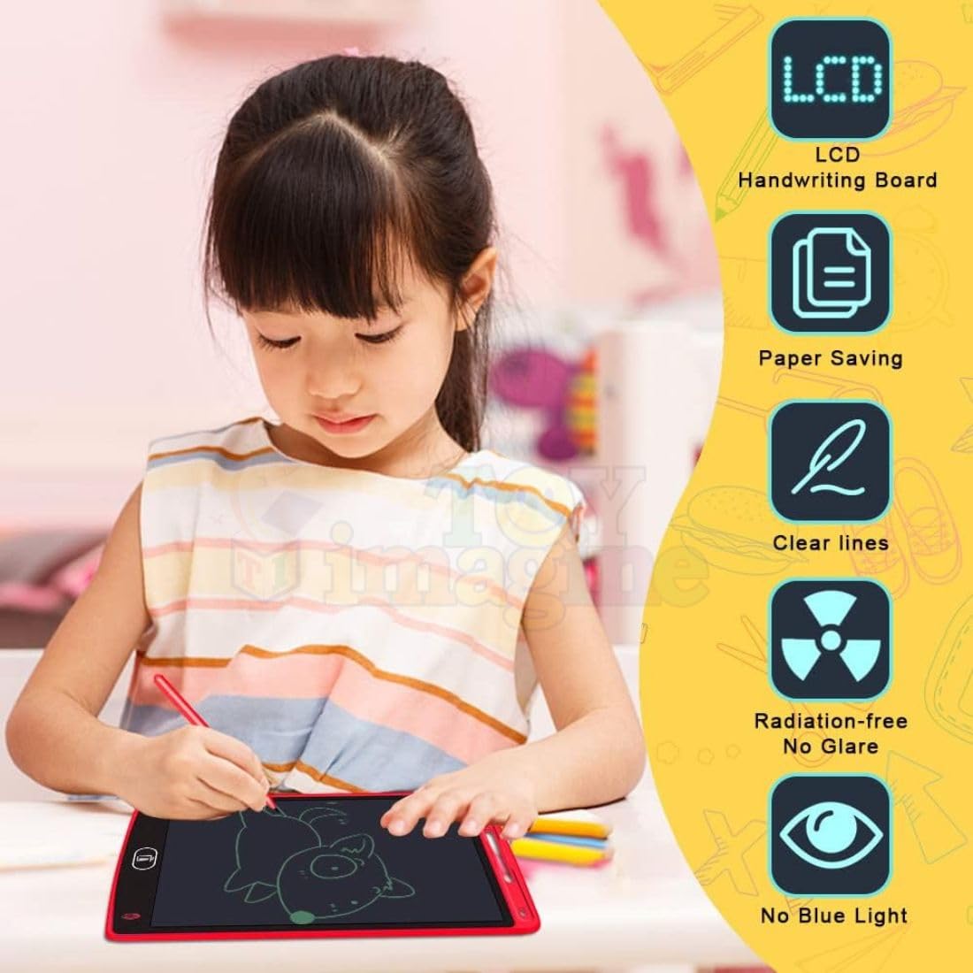 Toy LCD Writing Tablet for Kids,Electronic Note Pad,Scribble Doodle Drawing Rough Pad,Digital Magic Slate Writing Board Electronic Lcd Writing Tablet Handwriting Memo Notepad Best Birthday Gifts