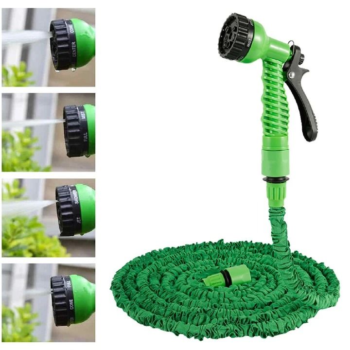 Garden Expandable Water Hose Pipe ,Car Wash,Pet Cleanerwith 7 Modes Water Spray Gun, 100FT{30 Metres Flexible Magic Hose Pipe Spray Gun, Expanding Garden Hose Reel Anti Leakage Lightweight