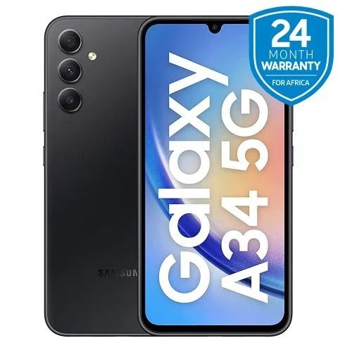 Samsung Galaxy A34 5G 128GB-6GB IP67 Waterproof 6.6'' 120Hz Amoled screen 48MP Tripple camera Android 13 5000mAh 25W Fingerint unlock Dual sim smartphone