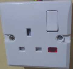 Heating socket switch heat resistant power cooker socket single socket with indicator