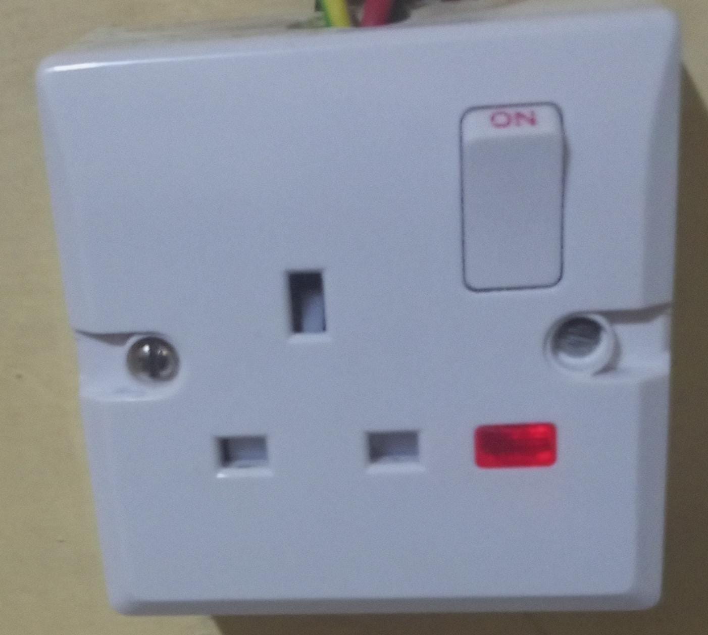 Heating socket switch heat resistant power cooker socket single socket with indicator
