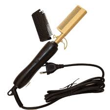 High Heat Ceramic Hair Press Comb, Multifunctional Copper Hair Straightener for 1678 African