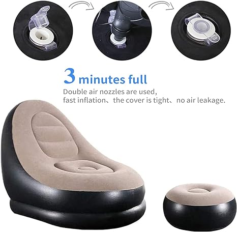 Inflatable Chair with Household air manual  Pump,Air Sofa Inflatable Couch,I