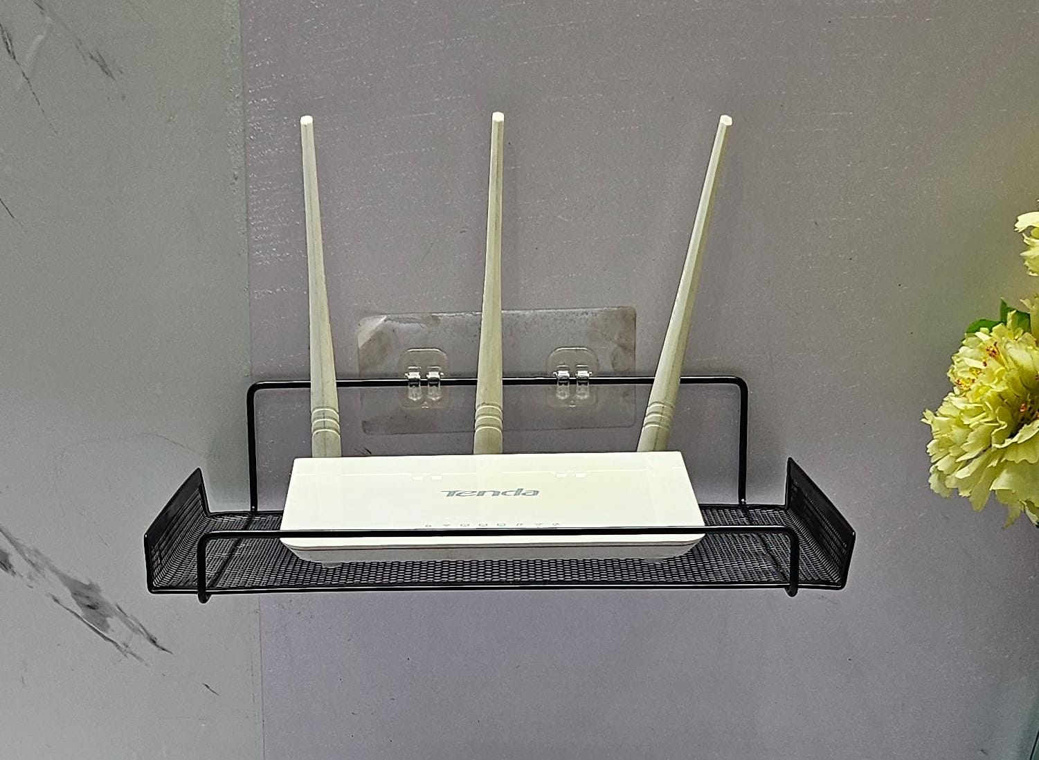 Multi-Purpose Metallic Wifi Router /Remote Organizer Shelf