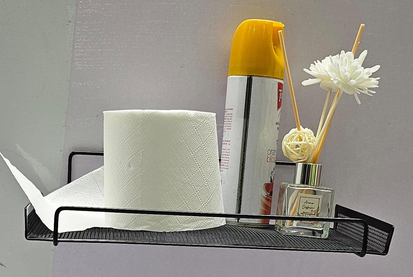 Multi-Purpose Metallic Wifi Router /Remote Organizer Shelf