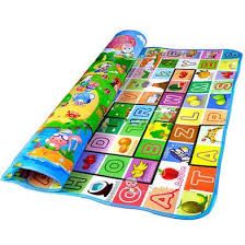 1.2 by 1.8ft Baby Play Mat, Extra Large Folding Baby Crawling Mat, Waterproof Reversible Playmat Foam Non Toxic Anti-Slip Portable Kids Play Mat for Infant, Toddler