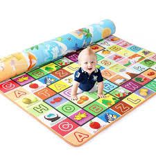 1.2 by 1.8ft Baby Play Mat, Extra Large Folding Baby Crawling Mat, Waterproof Reversible Playmat Foam Non Toxic Anti-Slip Portable Kids Play Mat for Infant, Toddler