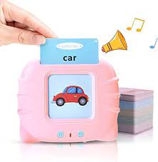 Educational Toddler Toy Flashcards Device,WONFAST 112PCS Double-Sided Illustrations Words Audible Preschool Learning Flash Cards Reader for Kids Boys Girls Birthday Christmas Children Gifts