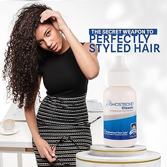 GHOSTBOND XL Hair Replacement Adhesive 1.3oz- Invisible Wig Bonding Glue: Water & Oil-Resistant, Non-Toxic, Light Hold for Secure and Natural-Looking Poly and Lace Hairpiece, Wigs & Toupee Systems