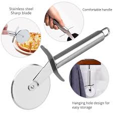 Pizza Cutter Stainless Steel Pizza Wheels & Cutter Round Pizza divider & Knife Pastry Pasta Dough Kitchen Tools Baking Cutting Tools