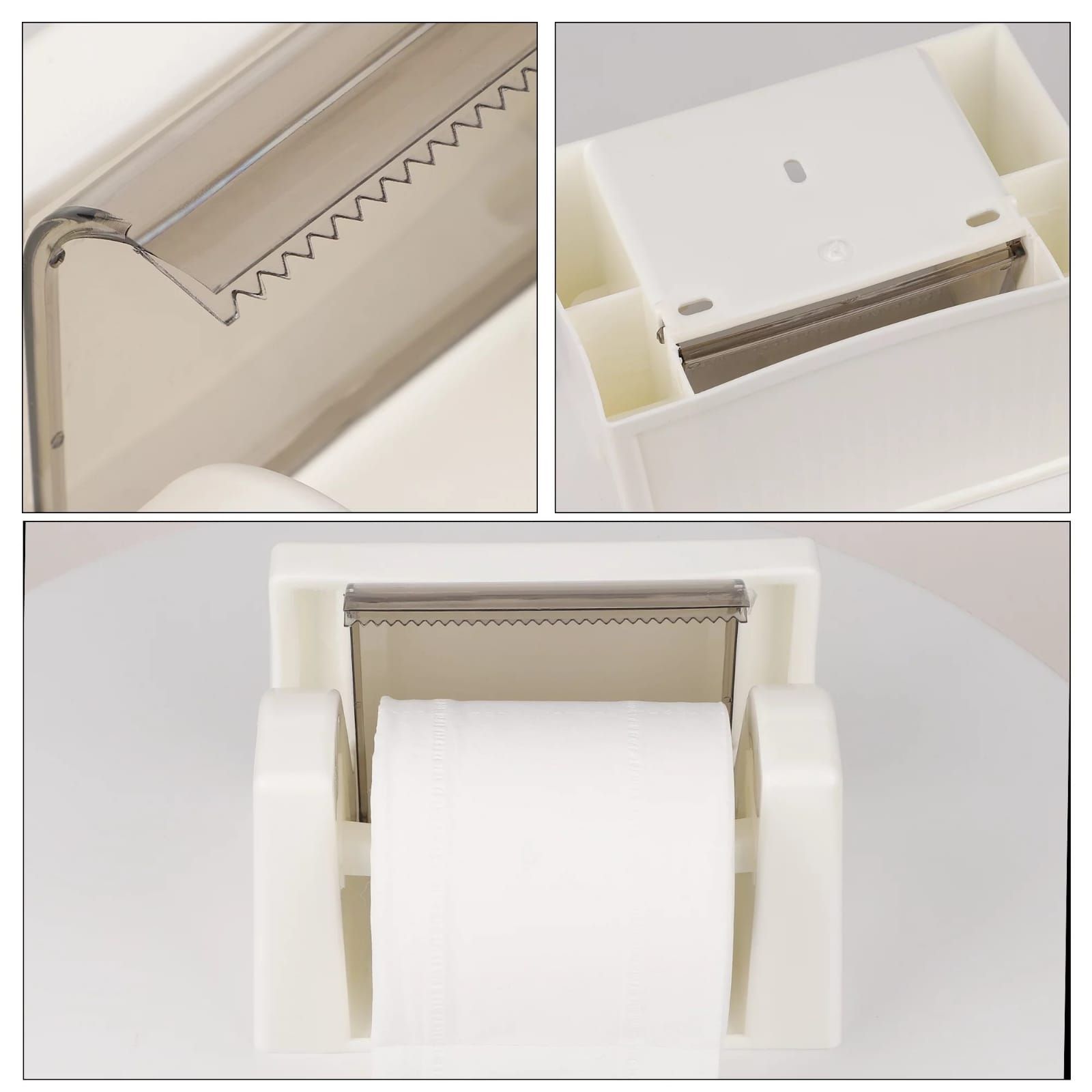 Toilet Roll Holder Wall Mounted, Self Adhesive Toilet Paper Holder with Shelf for Bathroom & Kitchen, Waterproof,