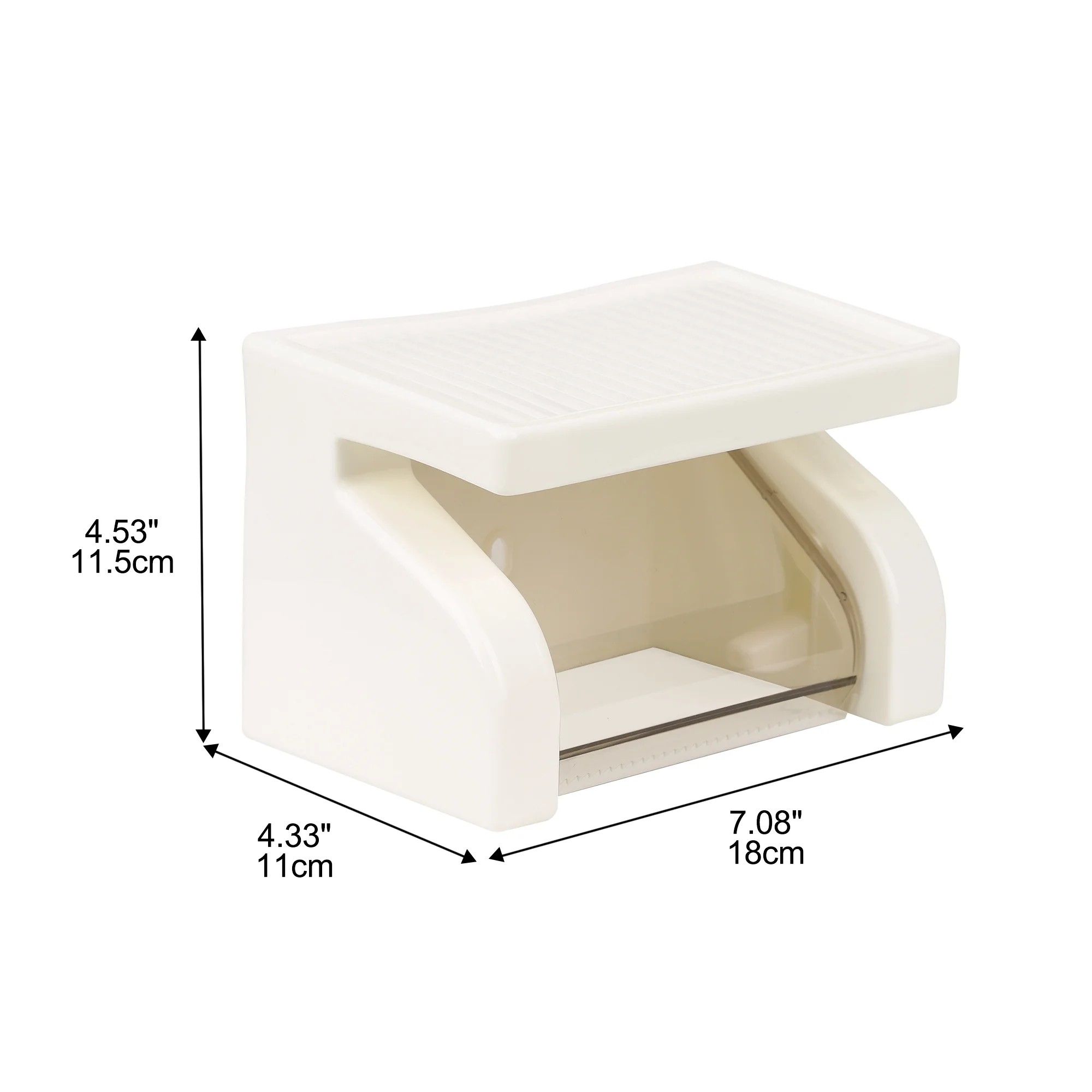 Toilet Roll Holder Wall Mounted, Self Adhesive Toilet Paper Holder with Shelf for Bathroom & Kitchen, Waterproof,