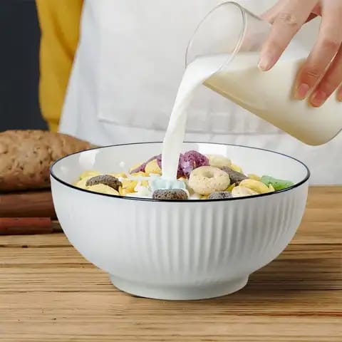 6" japanese bowls japanese bowls Ceramic hite Bowls for Kitchen, Snack Rice Pasta Salad Oatmeal,