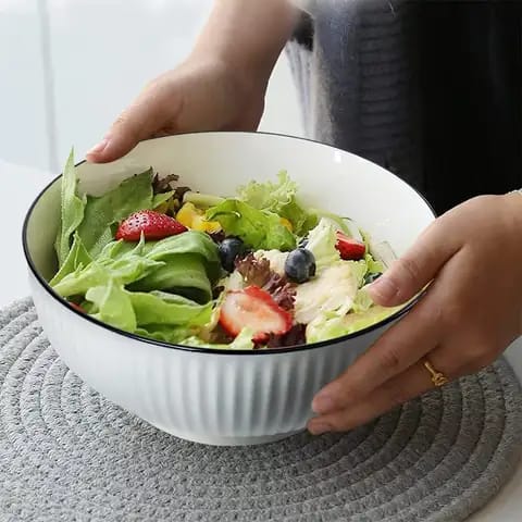 6" japanese bowls japanese bowls Ceramic hite Bowls for Kitchen, Snack Rice Pasta Salad Oatmeal,