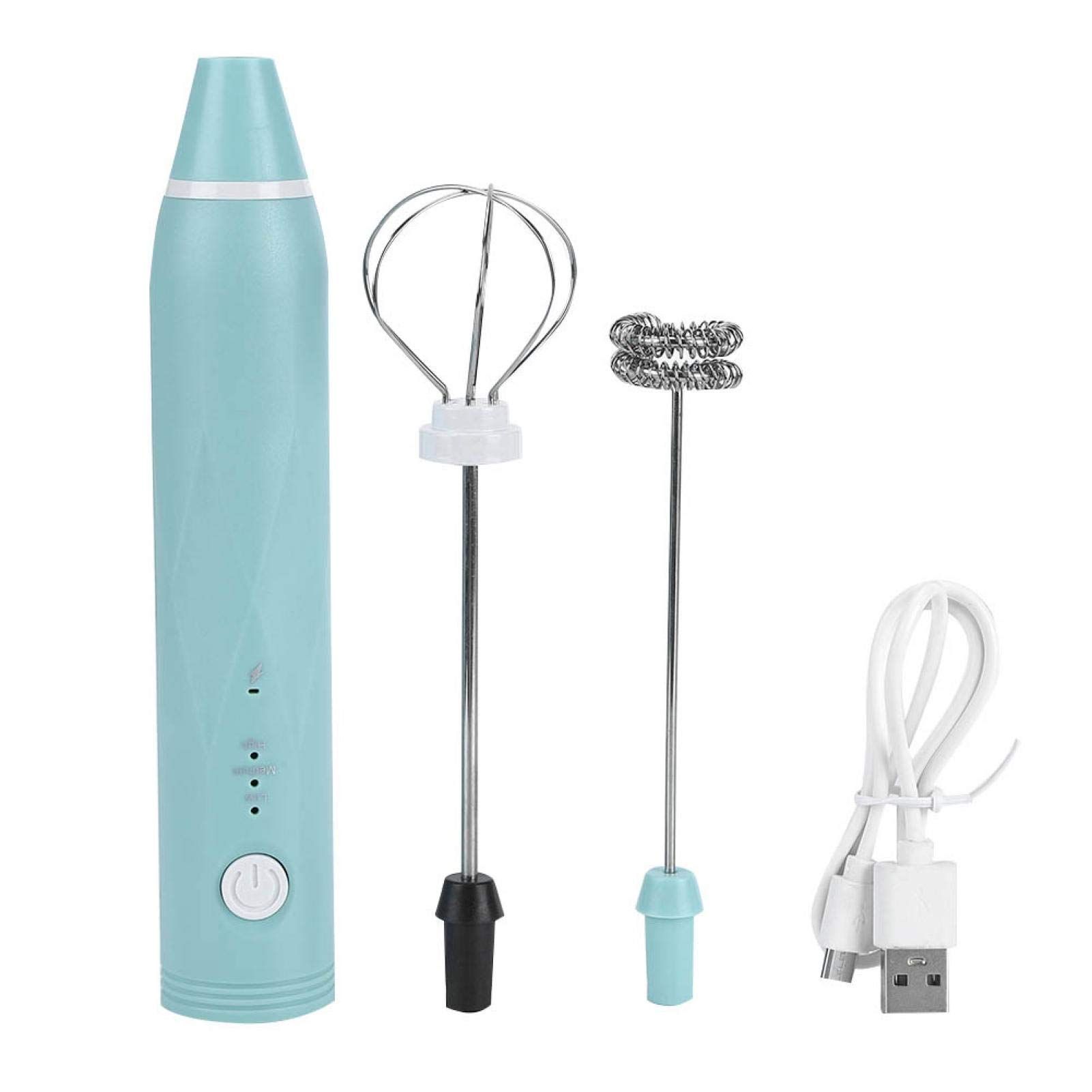 OFFER 2 in1 Electric Milk Frother, Rechargeable hand-Held Electric Milk Frother 3 Adjustable USB Charging Can Be Used forBulletproof Coffee Protein Drinks Matcha Coffee Whisk