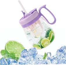 850Ml Drinking Jars With Tea Infuser For Juices Drinking Tea And Water Separation Tea Bottle Tea Infuser Water Cup With Straw Tea Separation