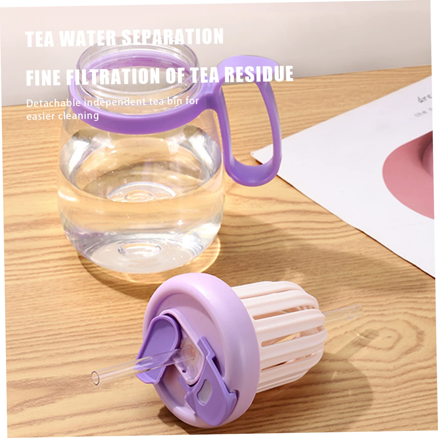 850Ml Drinking Jars With Tea Infuser For Juices Drinking Tea And Water Separation Tea Bottle Tea Infuser Water Cup With Straw Tea Separation